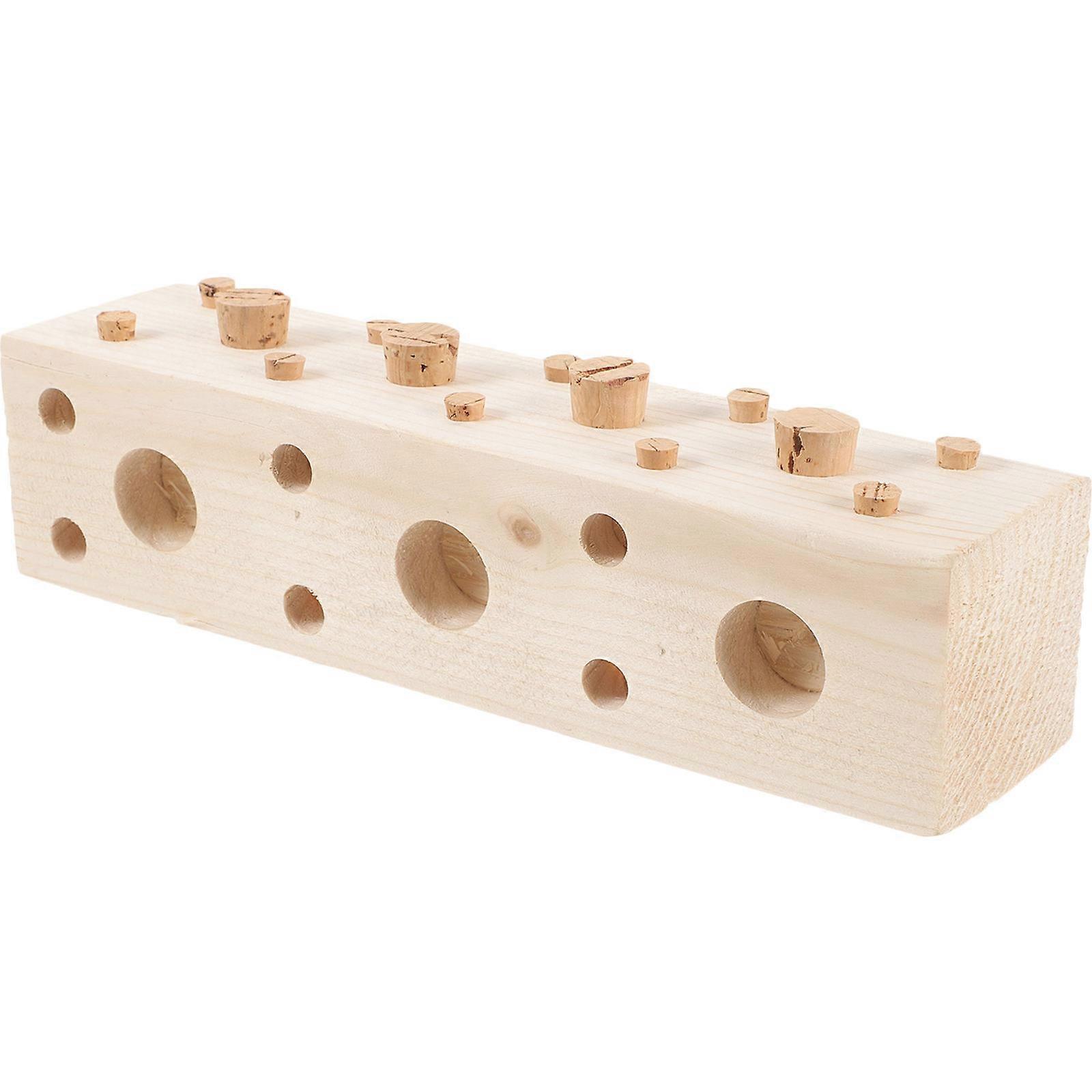 Parrot Wooden Block Toy Foraging Toy Enhancing Intelligence