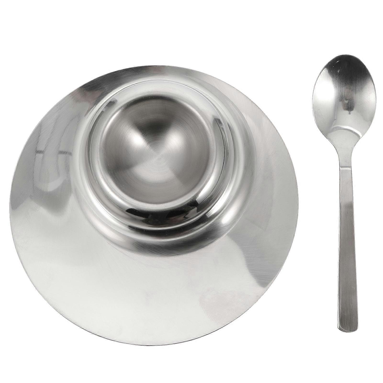 Egg Holder Stainless Steel Egg Cup for Stable Display 2Sets