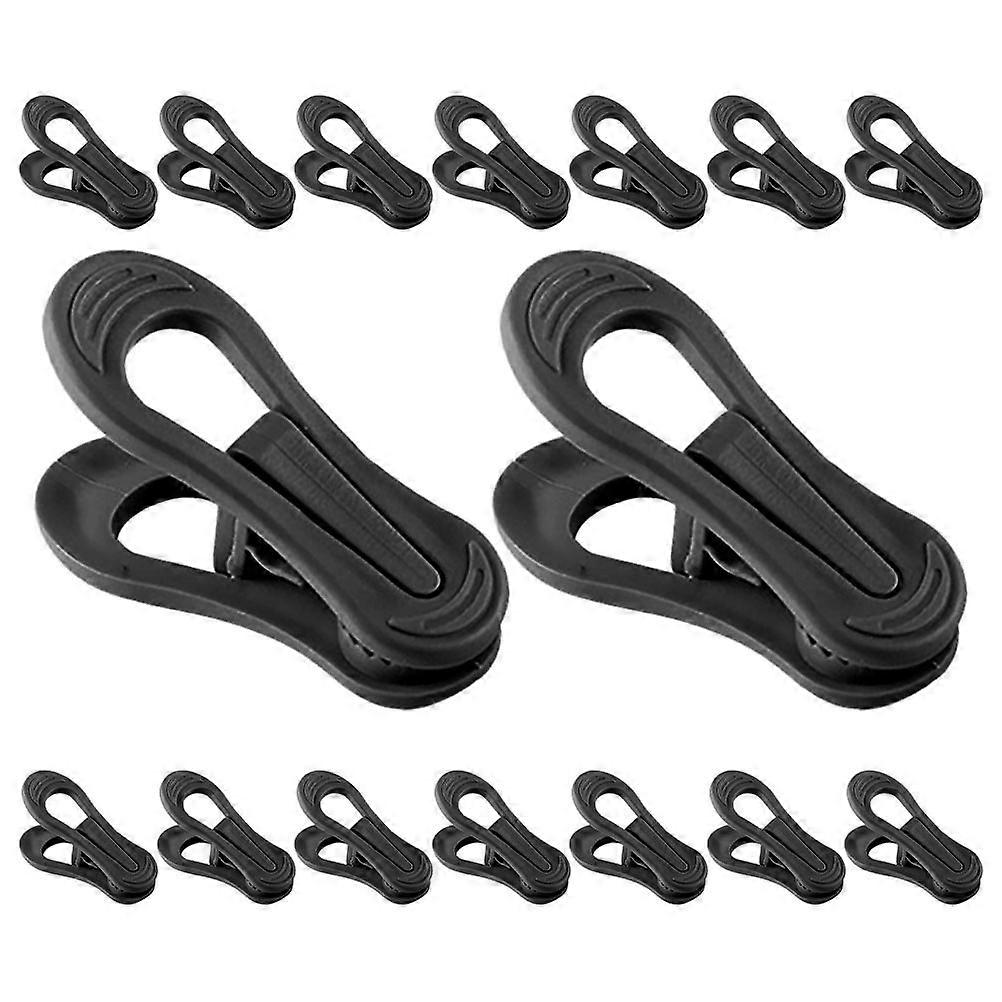Plastic Hanger Clips for Clothes Holding 60Pcs Black ABS Clips