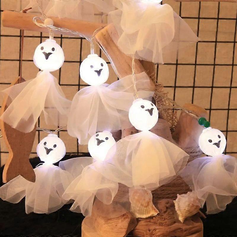 Halloween Ghost String Lights 1.5m 10 Lights White