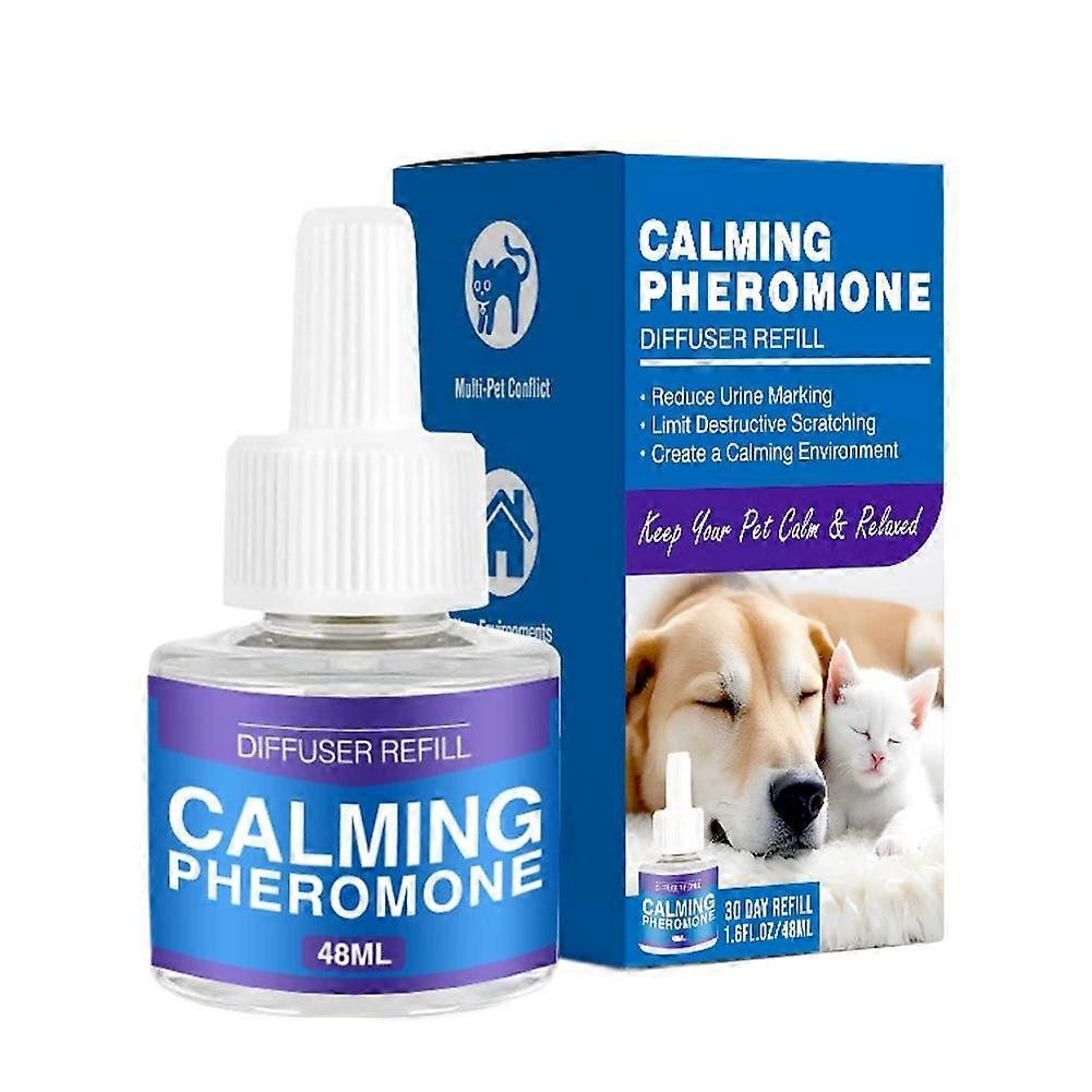Pet Calming Diffuser 48ml Plug-In Anxiety Relief for Dogs with Natural Plant Based Formula and Refill
