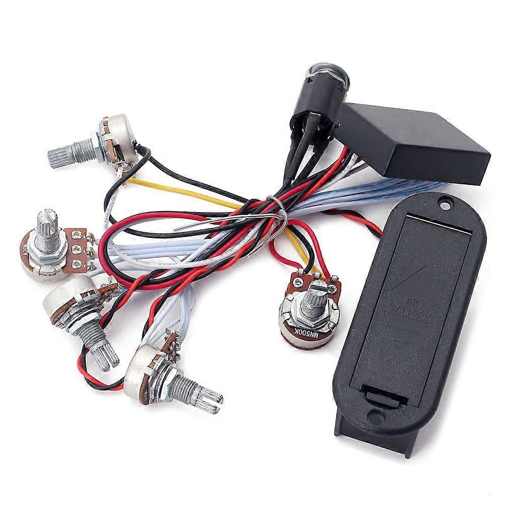 Active Preamp Equalizer Individual Potentiometers Bass Tone Control System