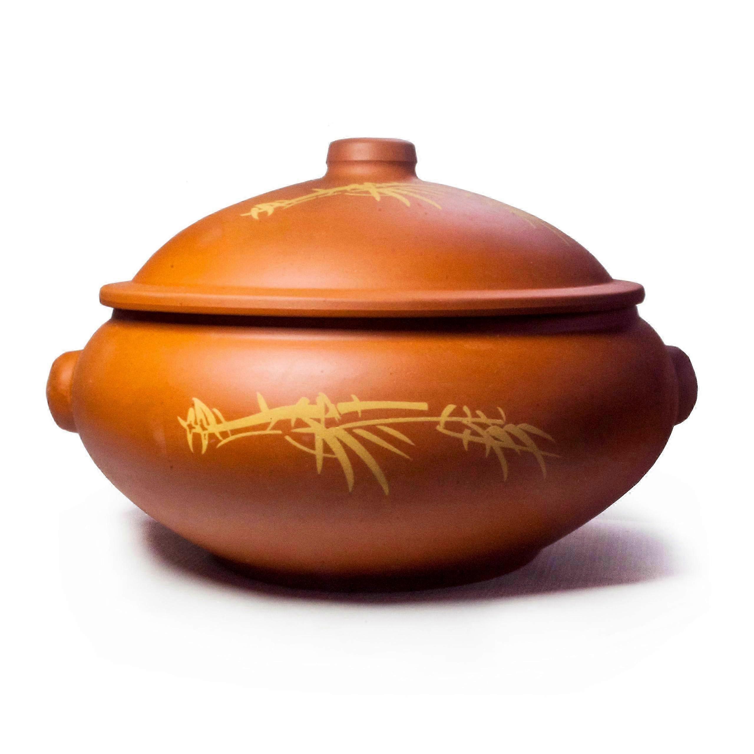 25-26 Unglazed Clay Casserole Pot for Stew and Chicken Soup