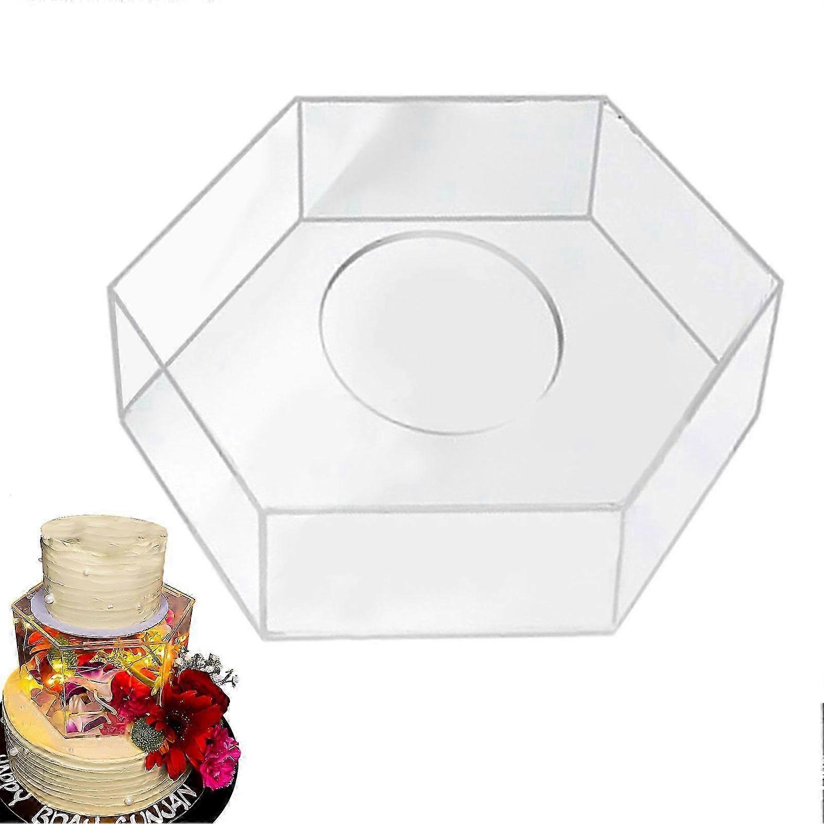 25-26 Clear Fillable Cake Stand for Wedding