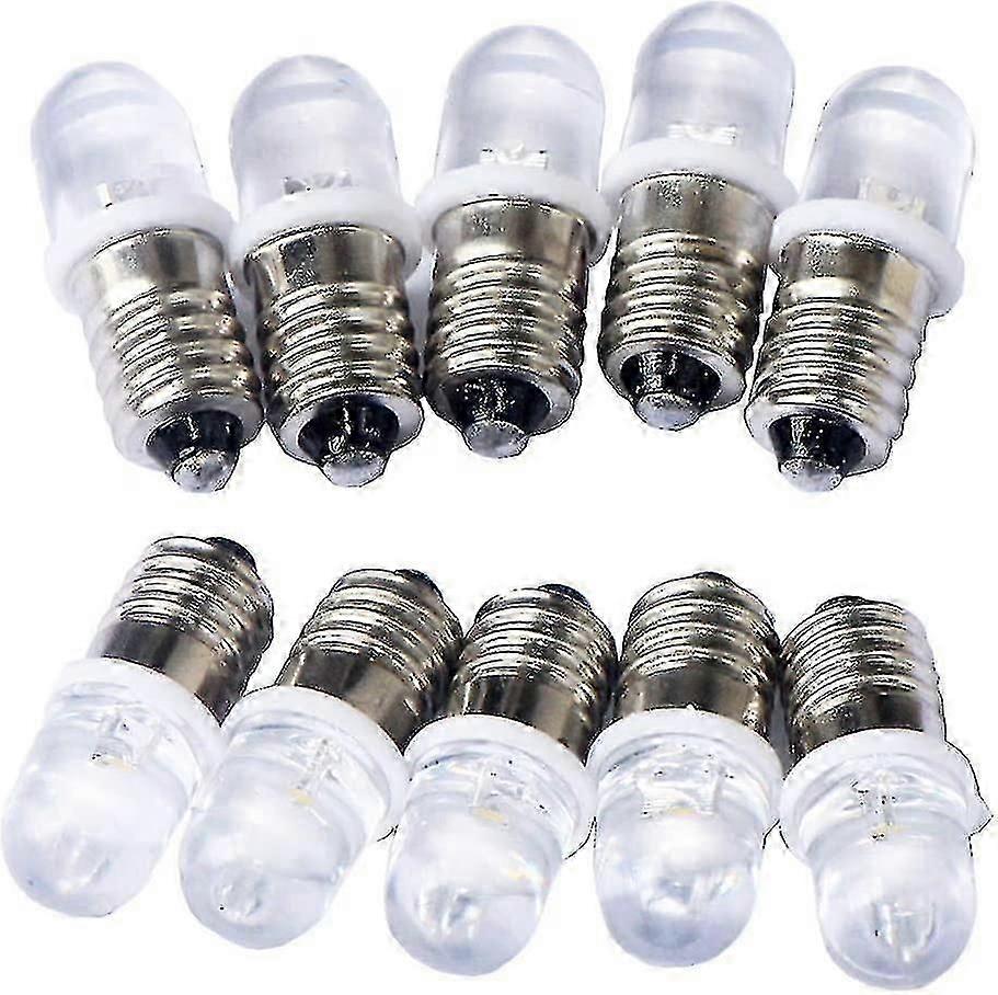 10pcs E10 4.5v Led Spot Light Bulb Lamps Cool White,6000k