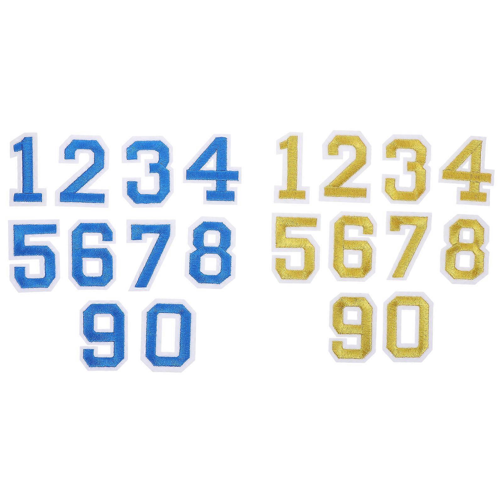 Number Appliques for Jeans Iron on Number Patches for Decoration 2Sets