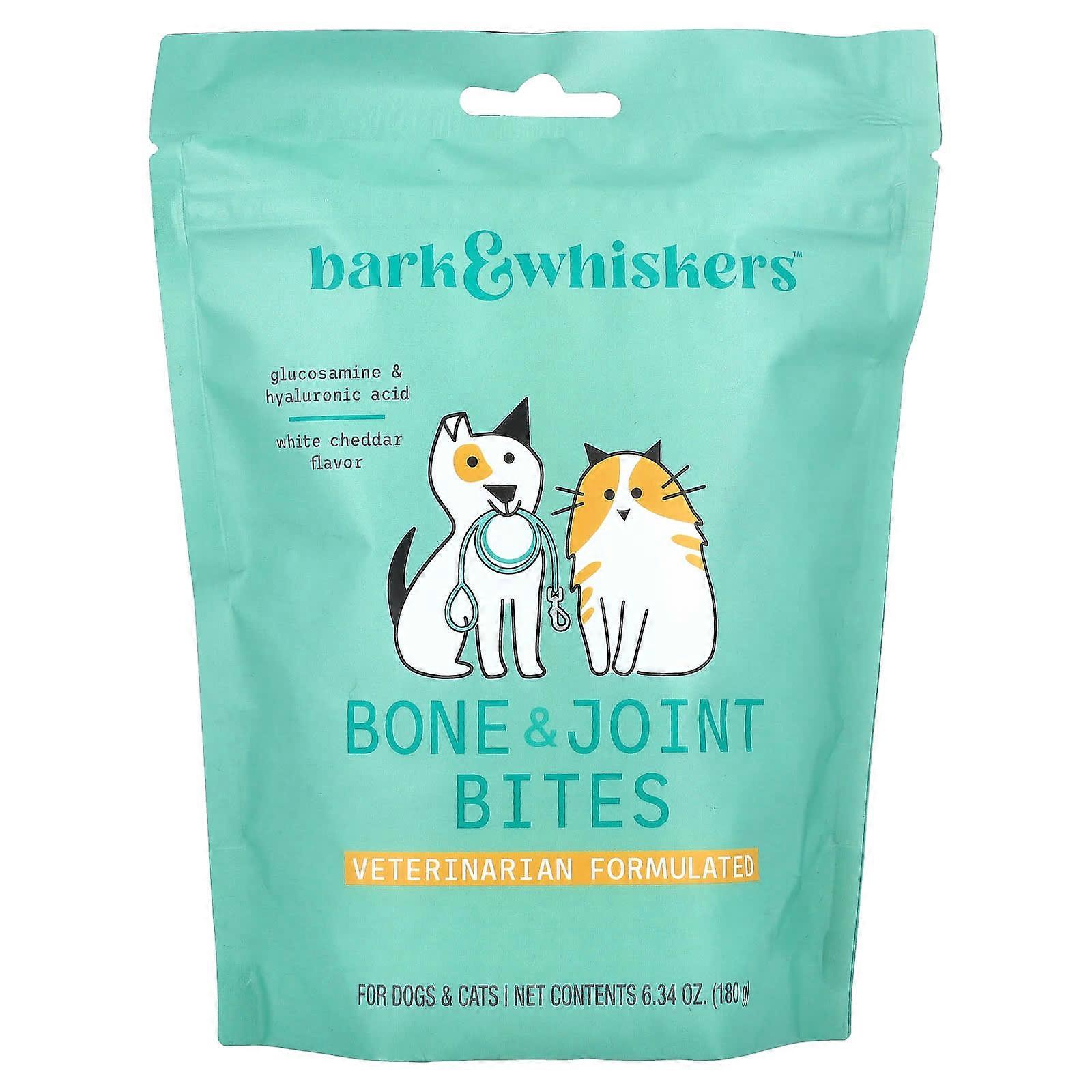Bark & Whiskers‚Ñ¢, Bone & Joint Bites, For Dogs & Cats, White Cheddar, 6.34 oz (180 g)