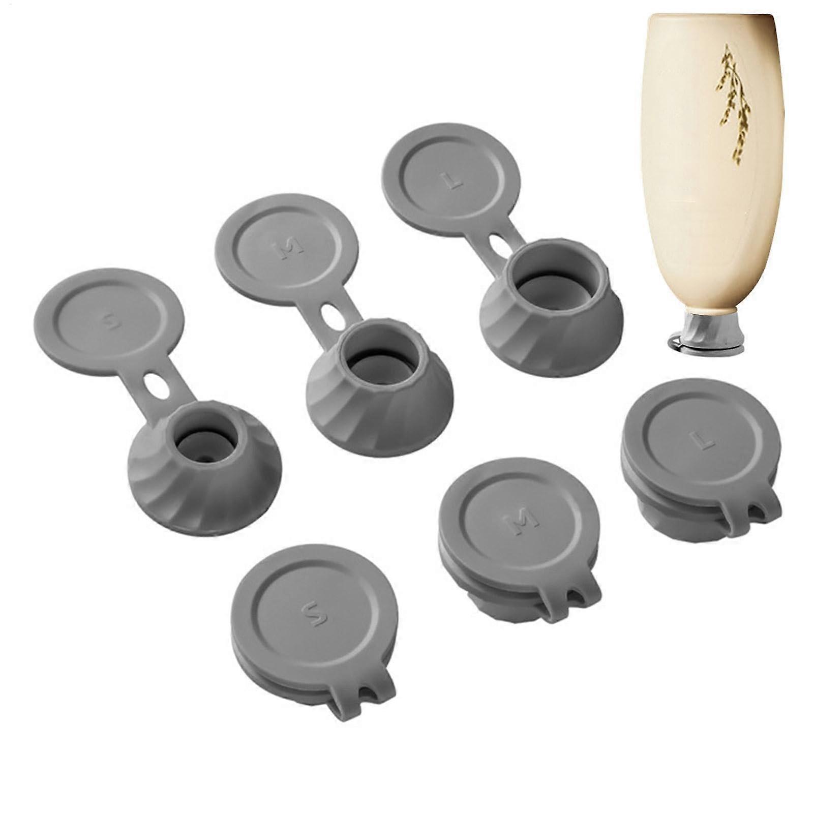 Bottle Emptying Caps Kit Inverted Caps Flipping Bottle Set 6Pcs 3 Sizes Adapters Transfer Connector Lotions Shampoos