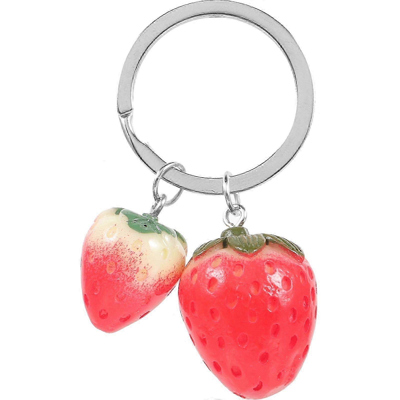 Adorable Strawberry Keychain Strawberry Key Ring Fruits Shape Keychain Ornament