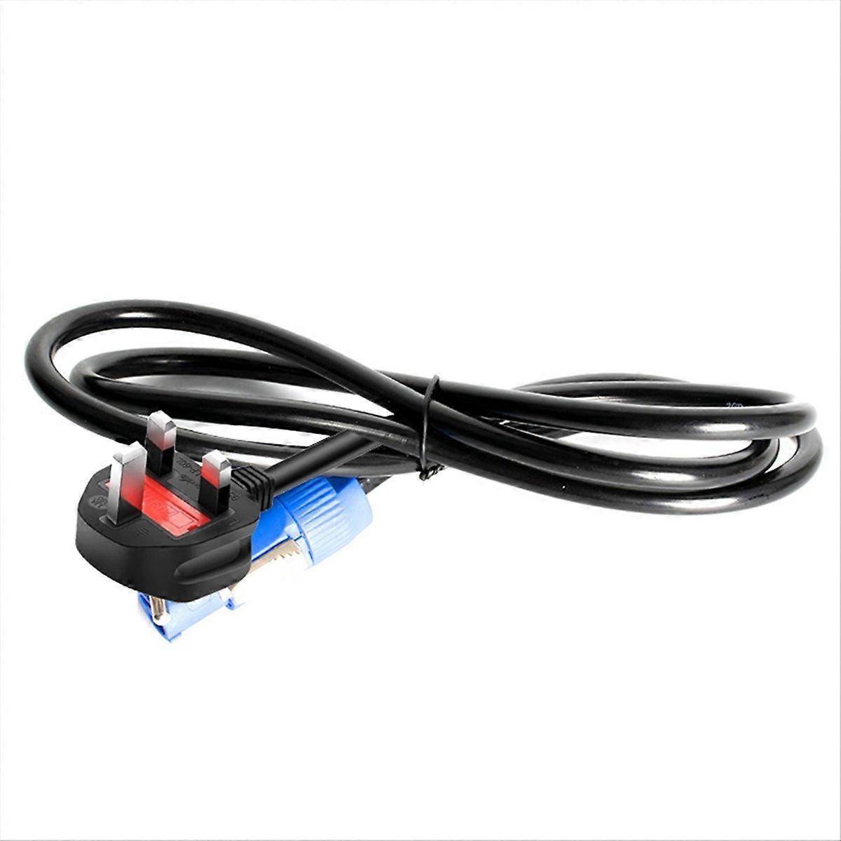 Powercon Plug 1.5M Black Stage Light Power Cable, UK PLUG