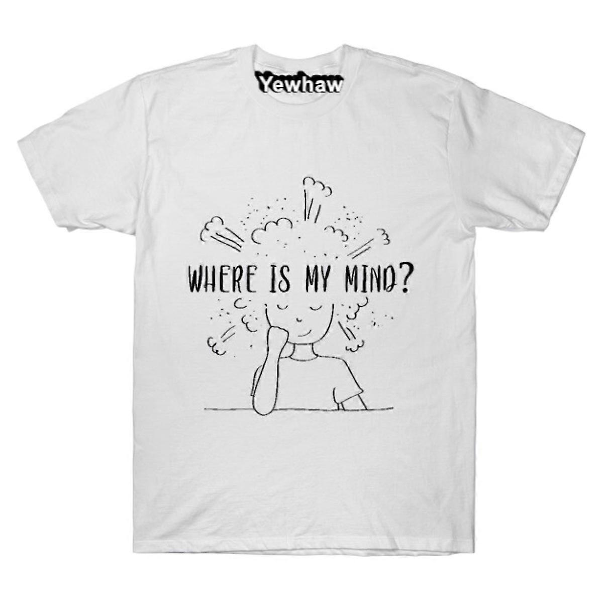 HISHARK Où est mon esprit ? T-shirt Nerds Tee Blanc L