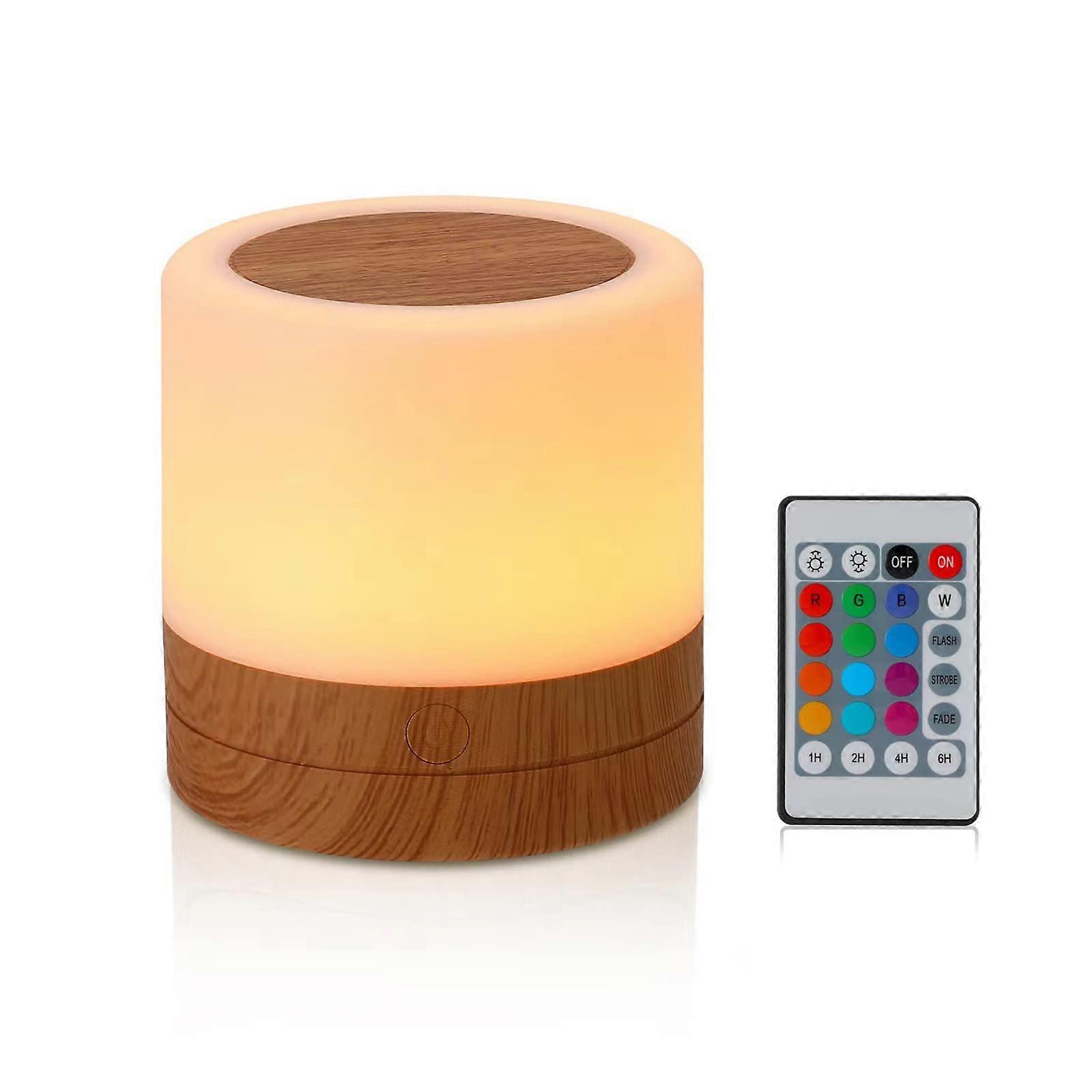 LED Night Light Mini Bedside Lamp Camping Tent Lighting  Color Changing Atmosphere, Touch Control, Remote Control