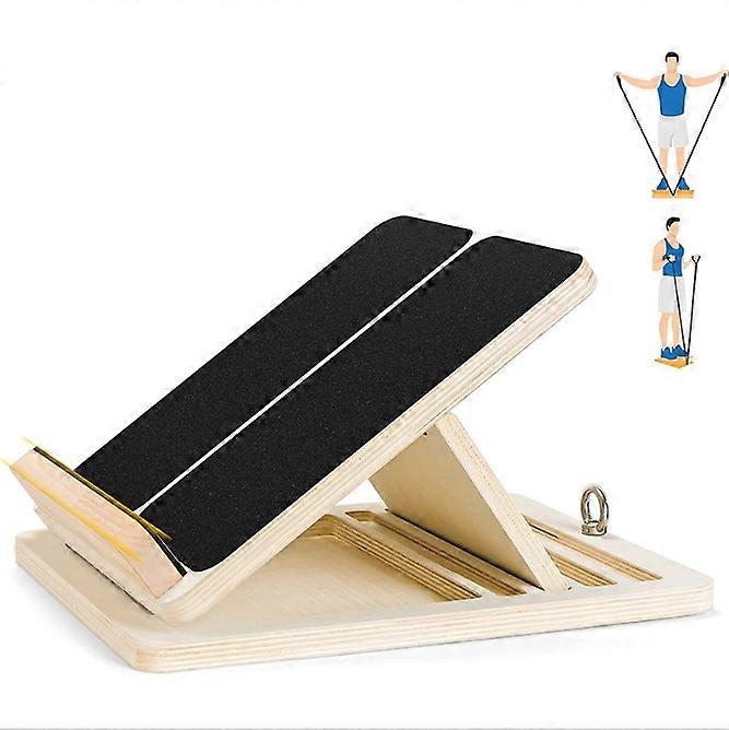 Foldable Adjustable Slant Board – Professional Wood Ankle Incline & Calf Stretcher