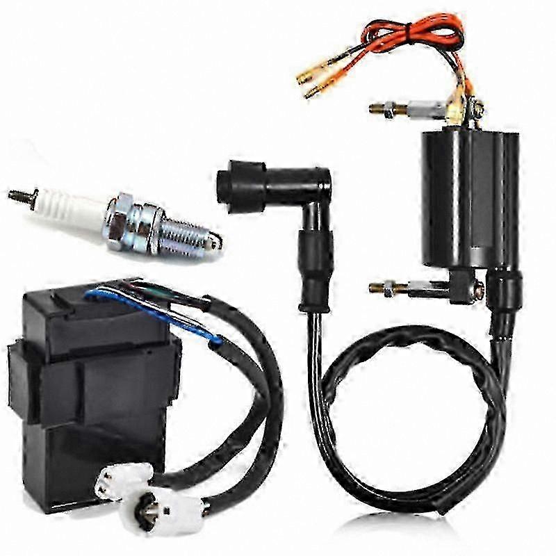 CDI Ignition Coil and Spark Plug Kit for ATV Utility Vehicles 1988-2004