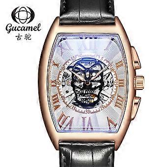 Ancient camel new style wine barrel type European and American men's skull hollow fully automatic mechanical watch men's watch foreign X27I0