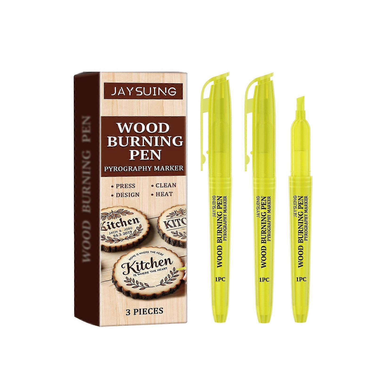 Jaysuing Pyrography Marking Pen Wood Mark Art Effect Focus Pen Art Handmade Diy Wood Pyrography Brush