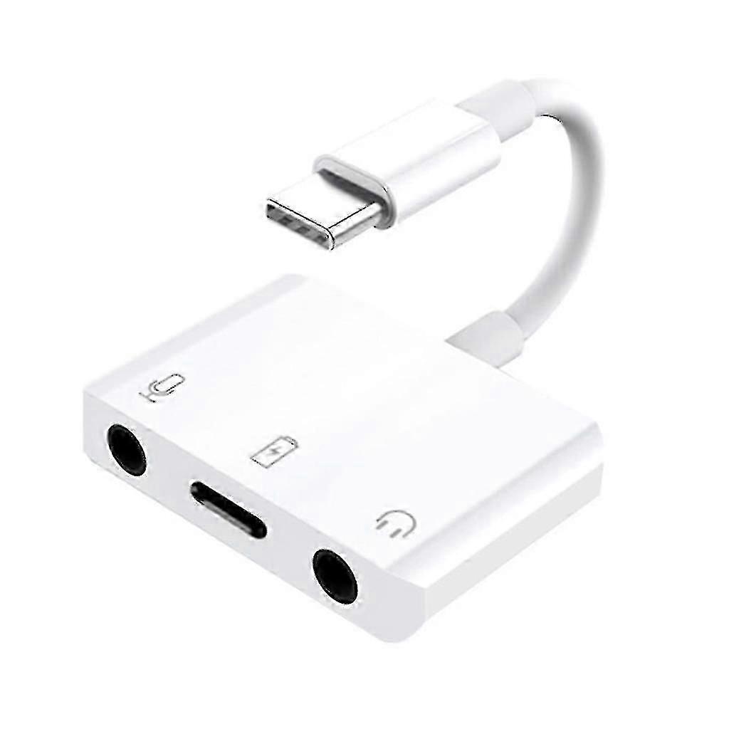 External Usb-c Sound Card 3in1 Type-c To 3.5mm Audio Earphone Interface Adapter