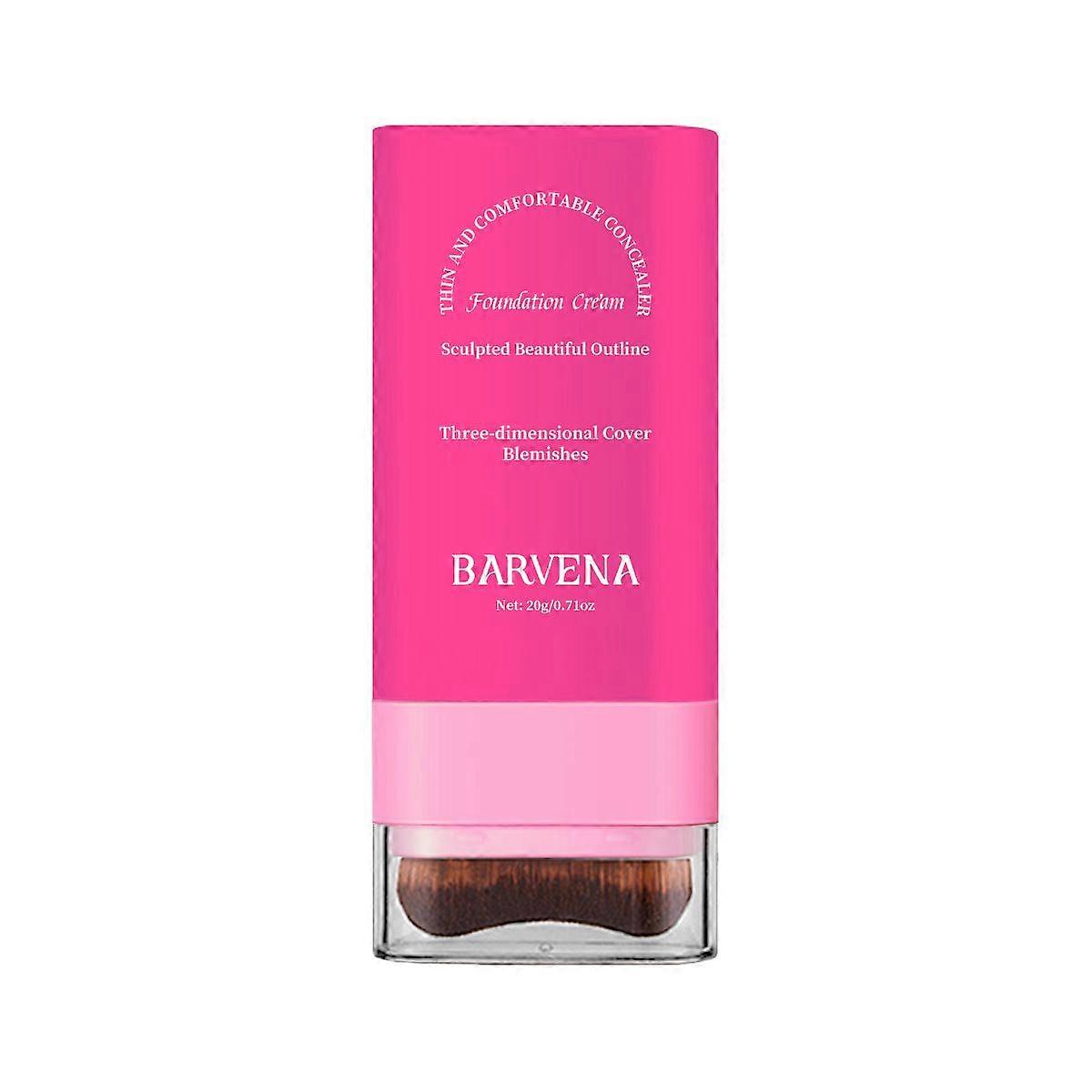 Dual-Ended Foundation Stick with Brush - Full Coverage Flawless Finish, Oil-Control & Long-Lasting, Pore-Blurring Bare Skin Effect