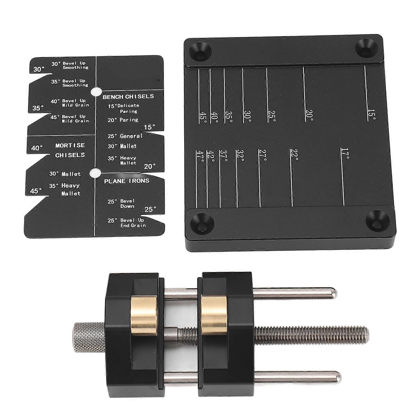Honing Guide System Woodworking Plane Chisel Sharpening Kit Aluminum Alloy Hand Tool