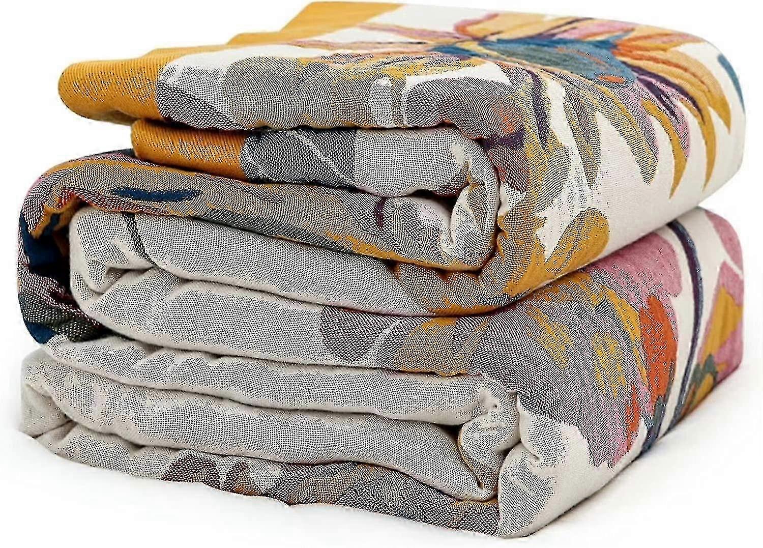 Cotton Boho Bedspread Blanket, Double-Sided 150x200cm for Bed Sofa Cover