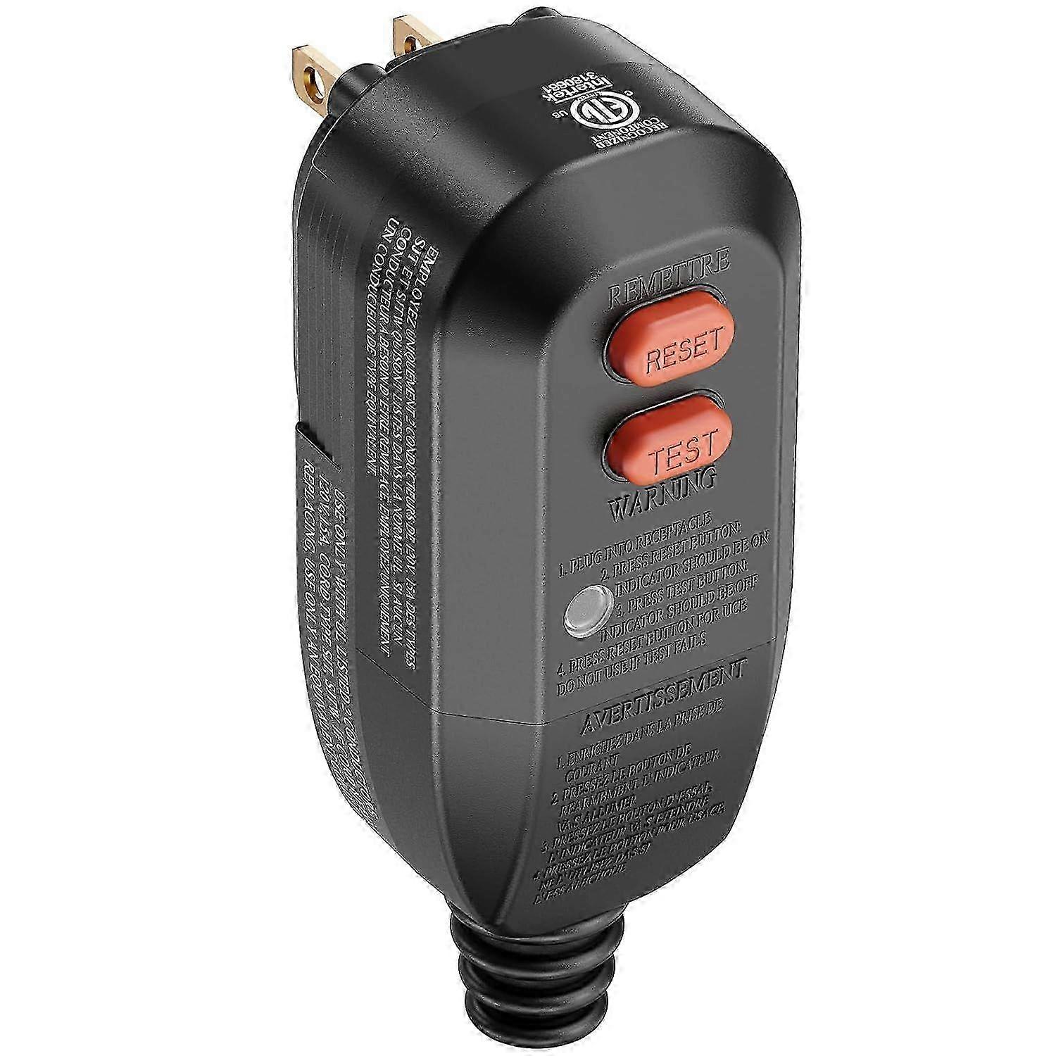 2025 Newest Model GFCI Plug Replacement Automatic Reset 15 Amp 3-Pin Waterproof