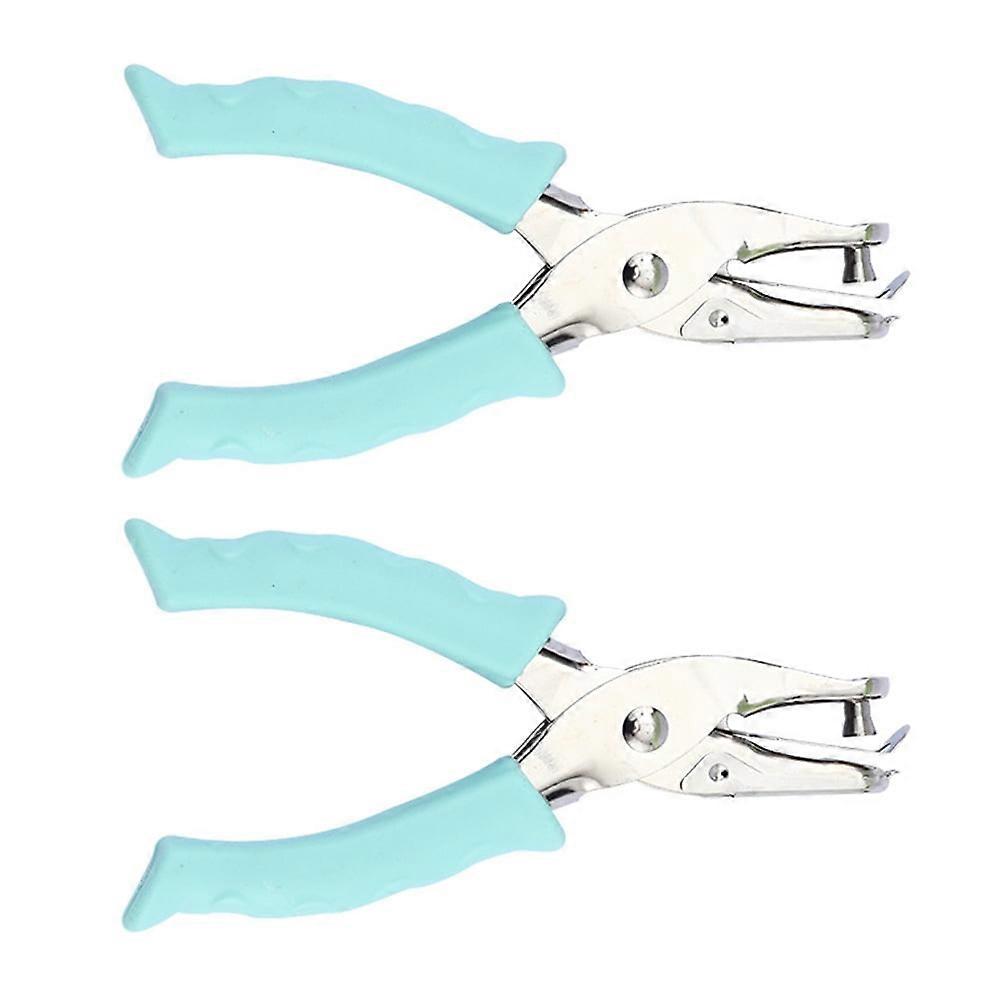 Hole Punch Multi-functional Puncher Handheld Stainless Steel Notepad Machine Tool Single 2 Pcs