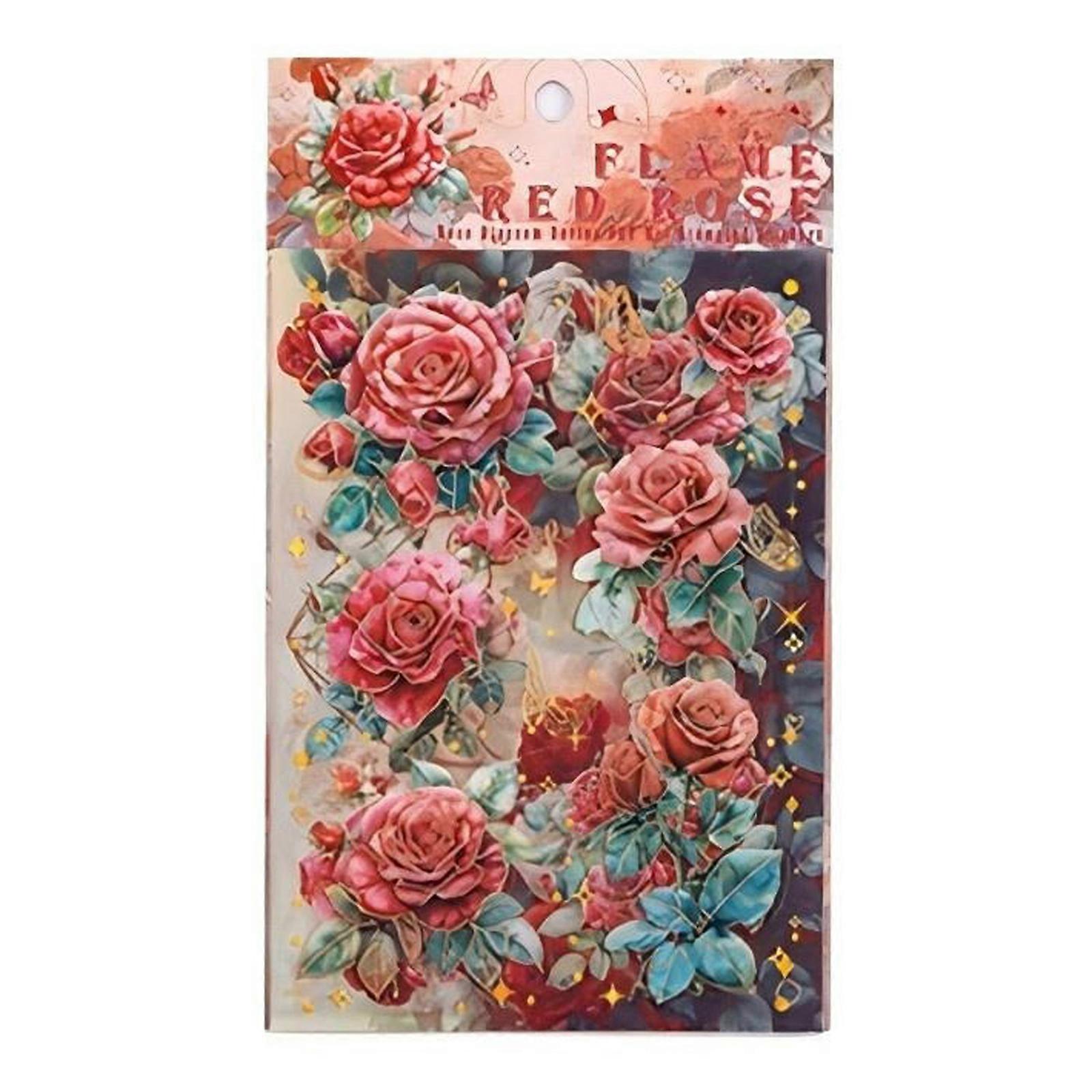 Removable Rose Pattern Phone Decals Premium PET Material With For Gadgets And Accessories Multicolor