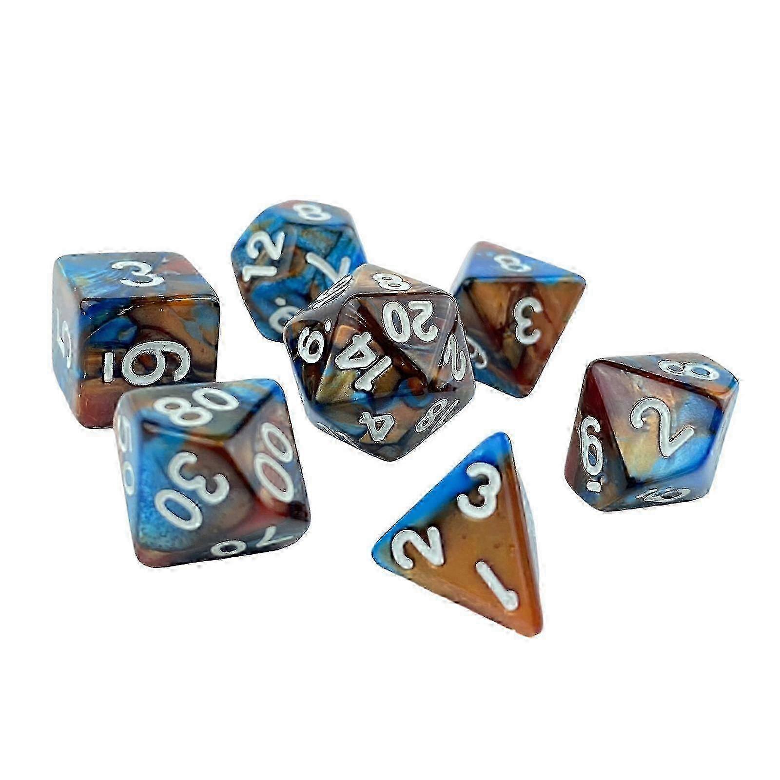 Acrylic Dices D20 D10 D4 Dices Game Board Game White Purple