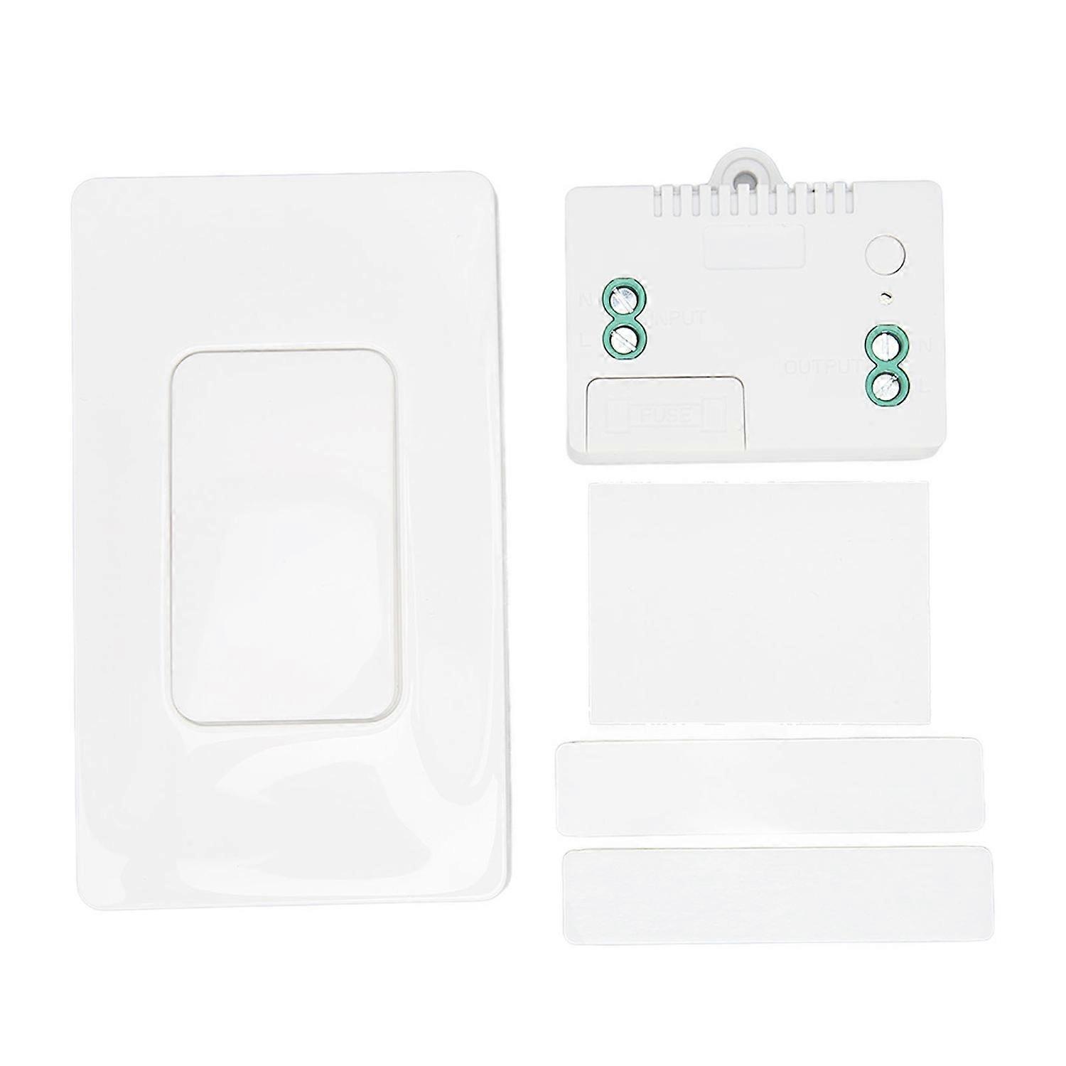 Wireless Light Switch 1 Gang Auto Power Generating AC 110‑230V Remote Smart Wall Light Receiver Kit