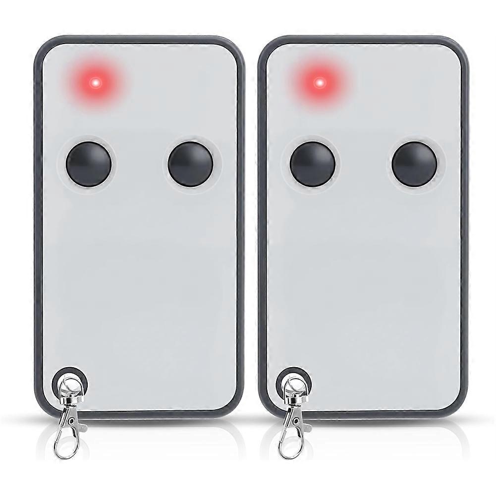 Set of 2 Remote Control for Roger E80 TX52R 2 Channels 433.92 MHz for Gate and Garage Replacement Remote Control