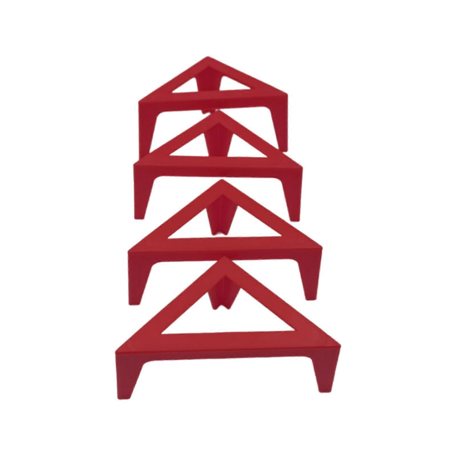 Fötter för canvas, set med 4 stativ, praktiskt stöd för att hälla färger, för canvaskonstkurser, målartillbehör, röd