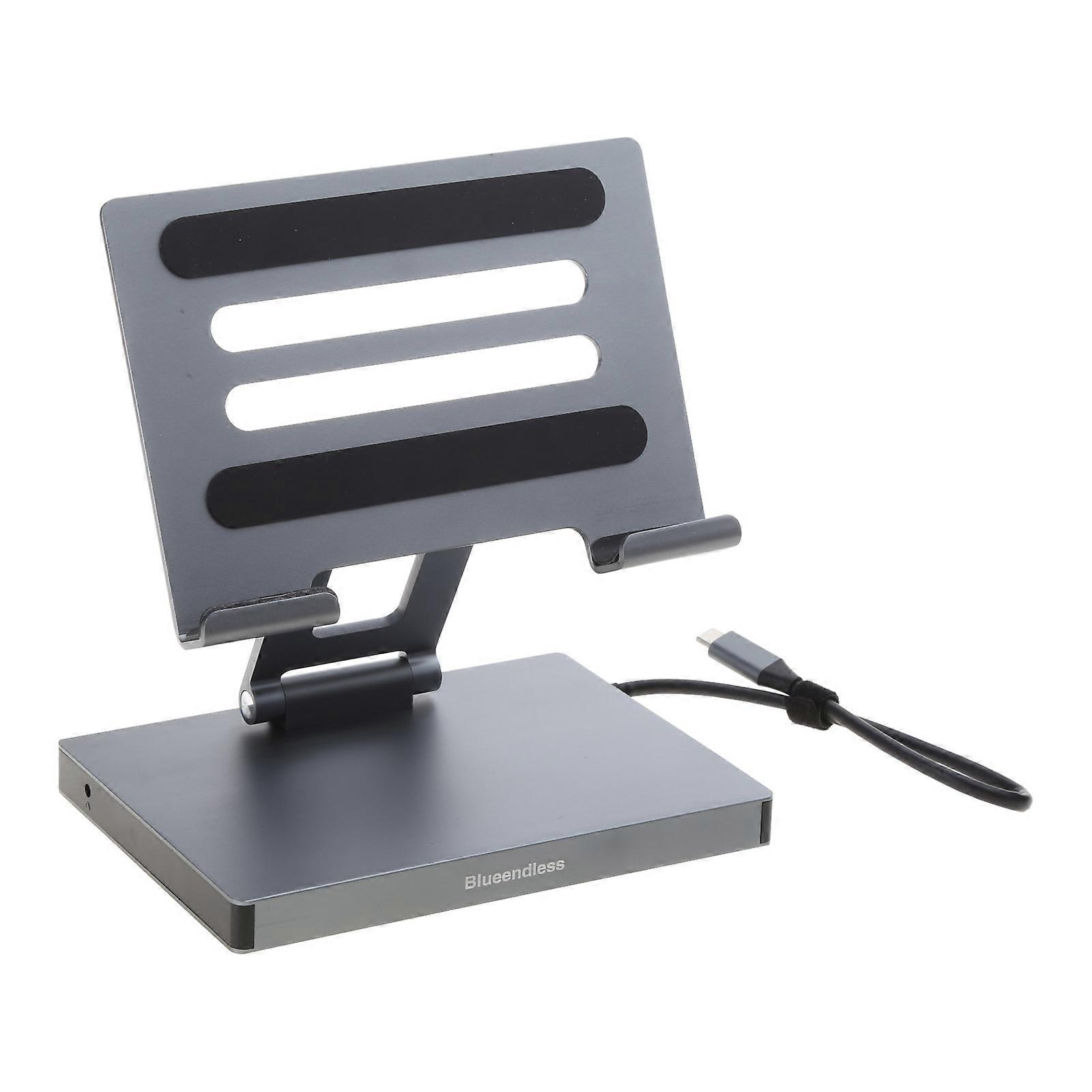 Aluminum Type C Docking Station Laptop Stand 8 in 1 /9 in 1 for Fast Data Transmission and Expanded 2xHDMI4K USB3.0 HUB Multicolor