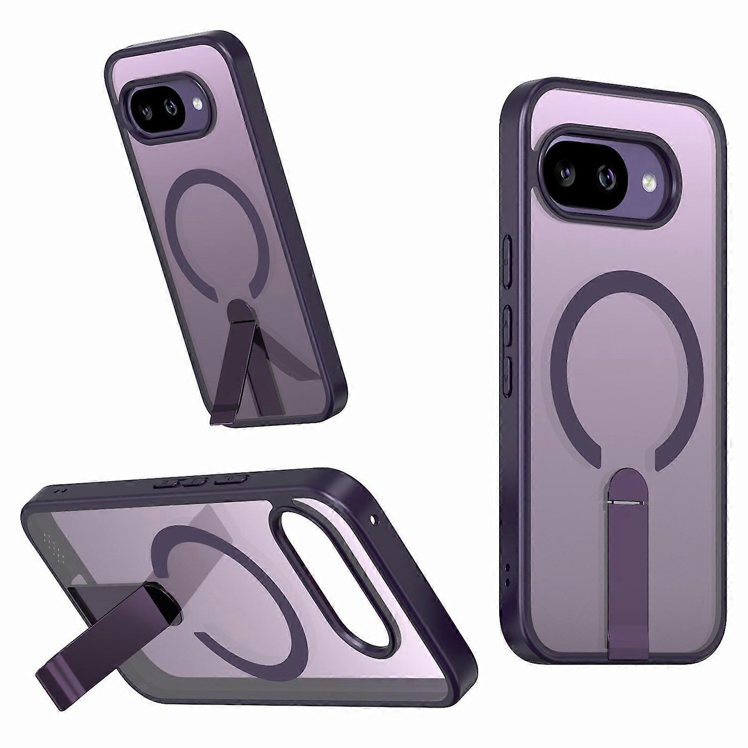 For Google Pixel 9a Case Compatible with MagSafe Kickstand TPU + Acrylic Phone Cover