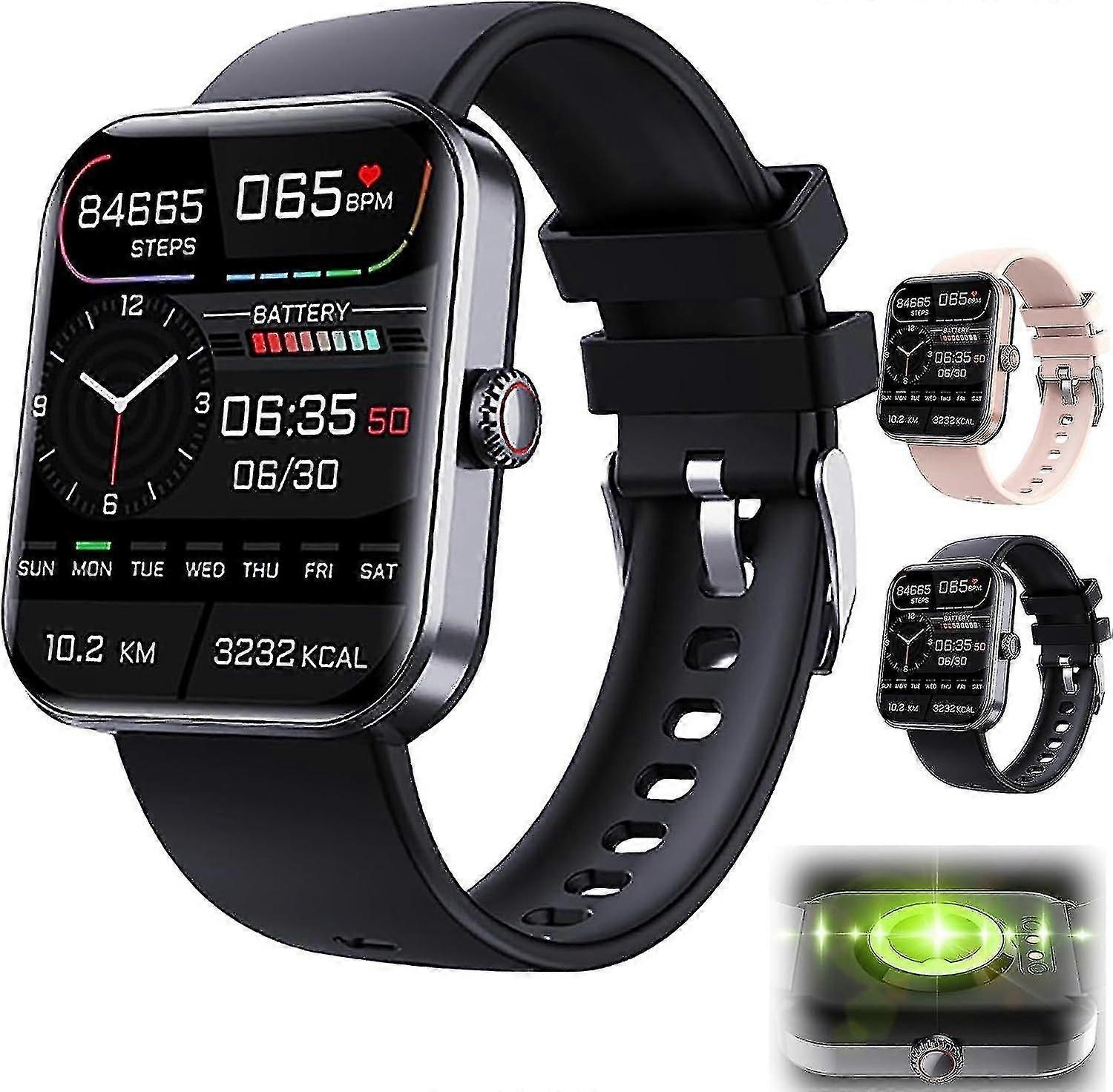 Suga Pro Blood Glucose Smartwatch με 24 ώρες το 24ωρο, 7 ημέρες την εβδομάδα, παρακολούθηση υγείας, δυναμικό ΗΚΓ και ανάλυση ύπνου AI για διαβητικούς, αθλητές, φυσική κατάσταση