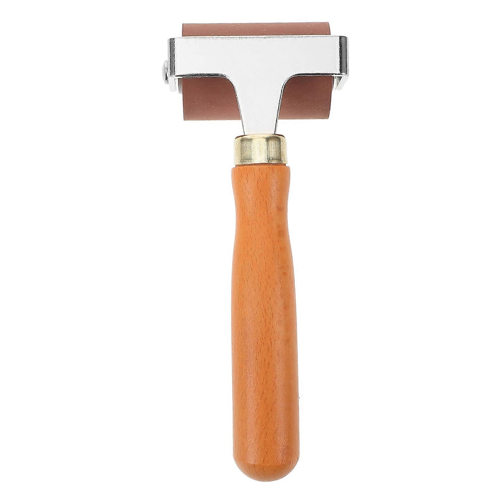 Printmaking Roller for Crafting with Reliable Wood Rubber Handle Easy to Clean and Store 3.5 Inches