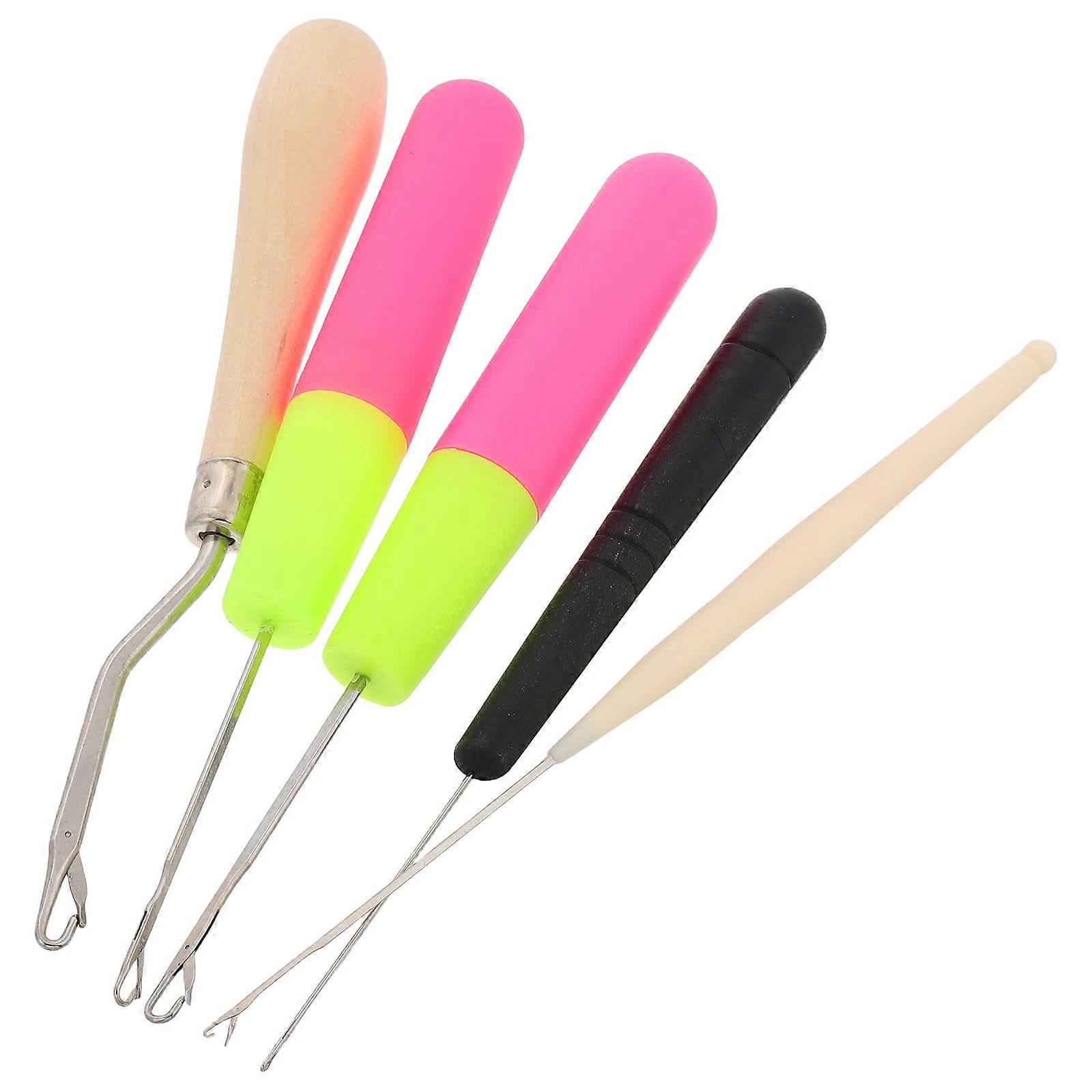 Multi-Functional Hair Crochet Hook Tool 1Set for Braids Assorted Color