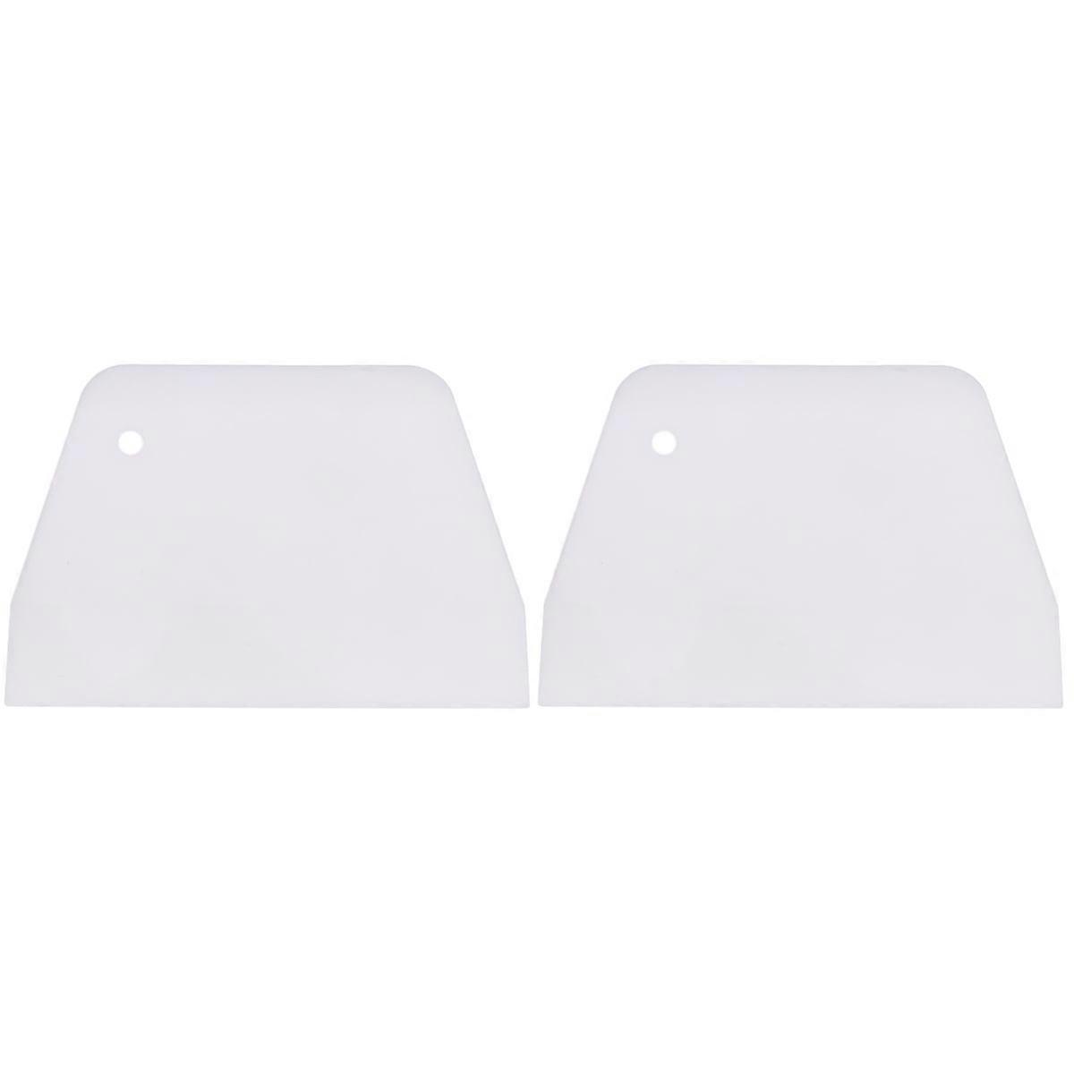 4 PCS Cake Scraper Decorate Pizza Dough Tool White