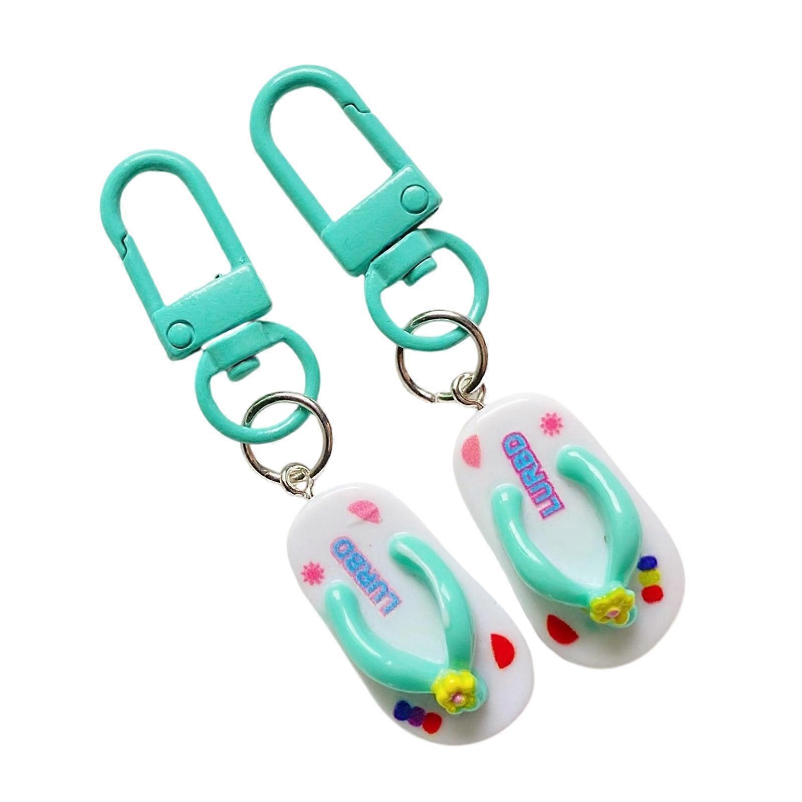 Fashionable Miniature Slipper Keyring Portable Charm Shoe Keychain Suitable for Keys Bags and Backpack in Various Styles  White