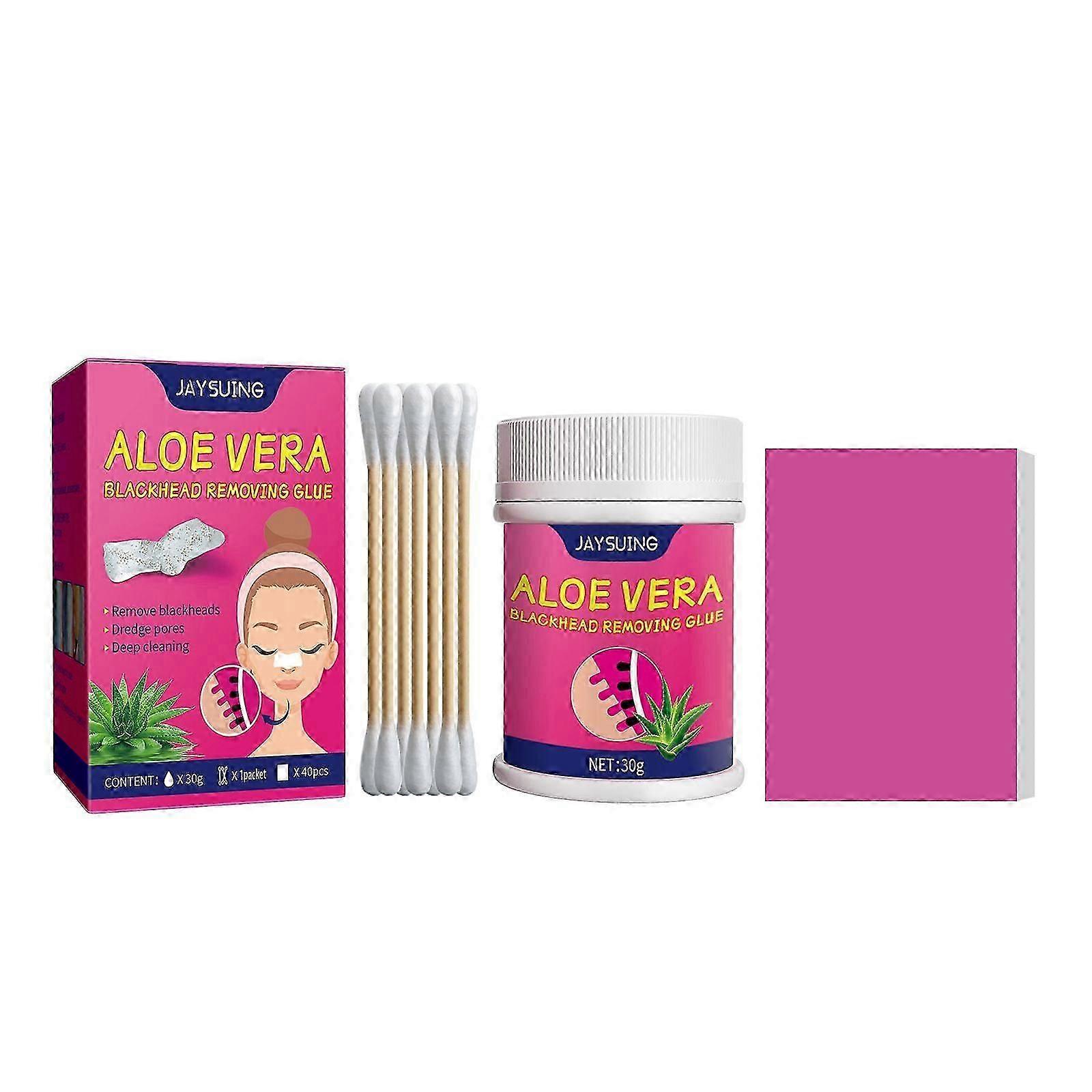 Effective Aloe Vera Blackhead Remover Gel with Hyaluronic Acid & Pore Cleansing Nose Patches  Hydrating, Easy-to-Use Blackhead Extraction Kit for Clea