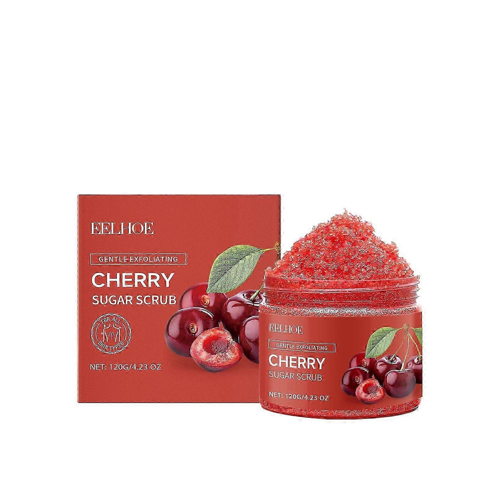 cherry sugar body scrub contains cherry extract, aloe vera extract