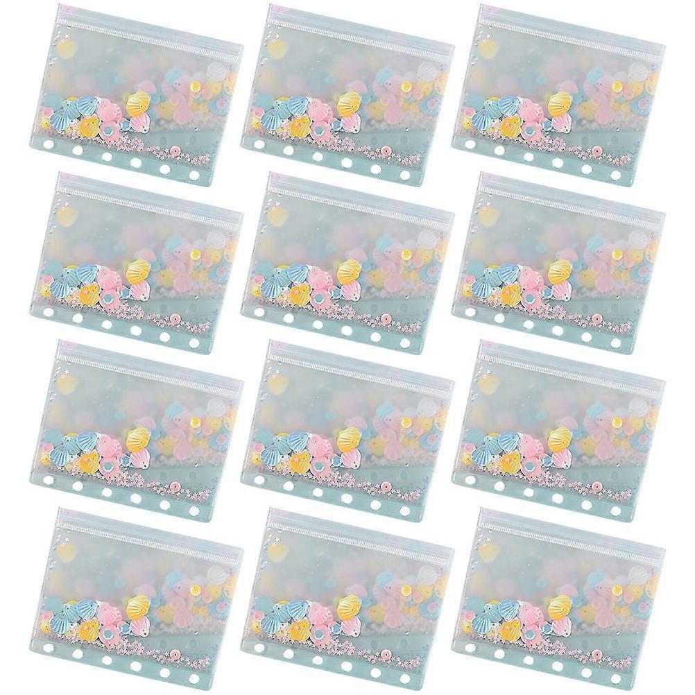 PU Notebook Binder with Transparent Binder Pockets for Holding 2Pcs