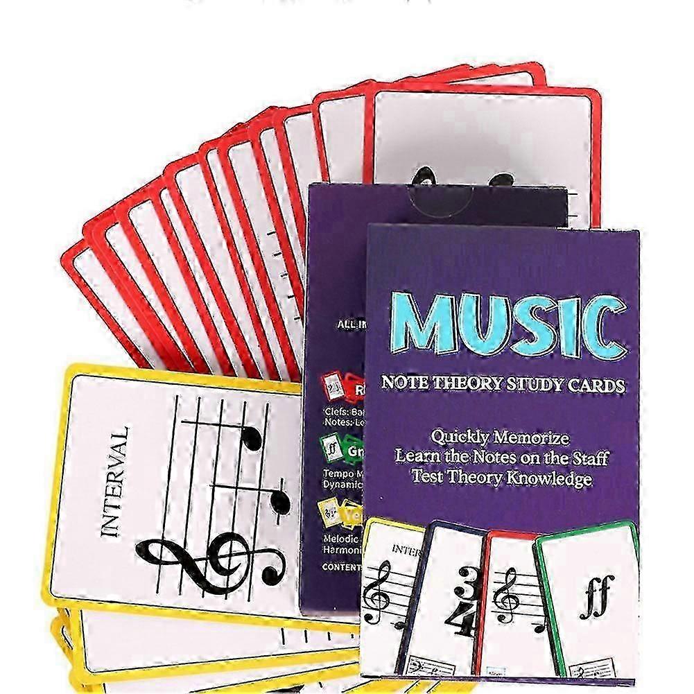 2025 Music Note Theory Study Cards -quickly Memorize Learn The Notes on The Staff