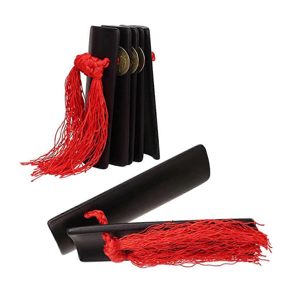 Chinese Clapper Bamboo Traditional Instrument for Performance 1Set