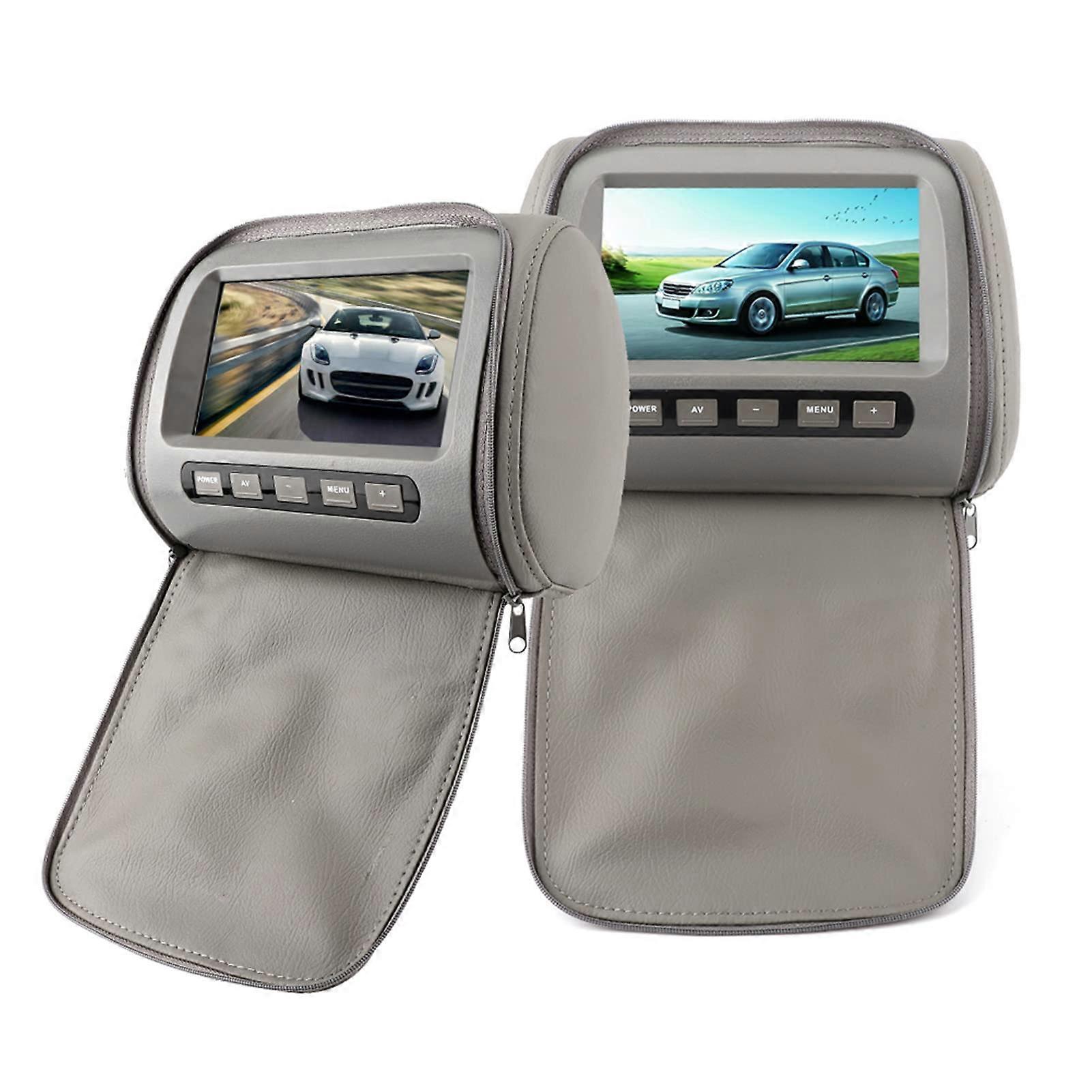 7Inch HD Car Headrest DVD Player with MP5, DualChannel IR Audio, Remote and Zipper Cover