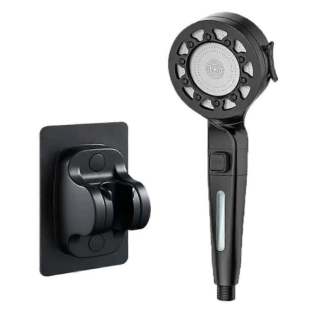 Pressure Filter Shower Head with 4 Spray Modes, OneButton Flow Control, Water Saving Design