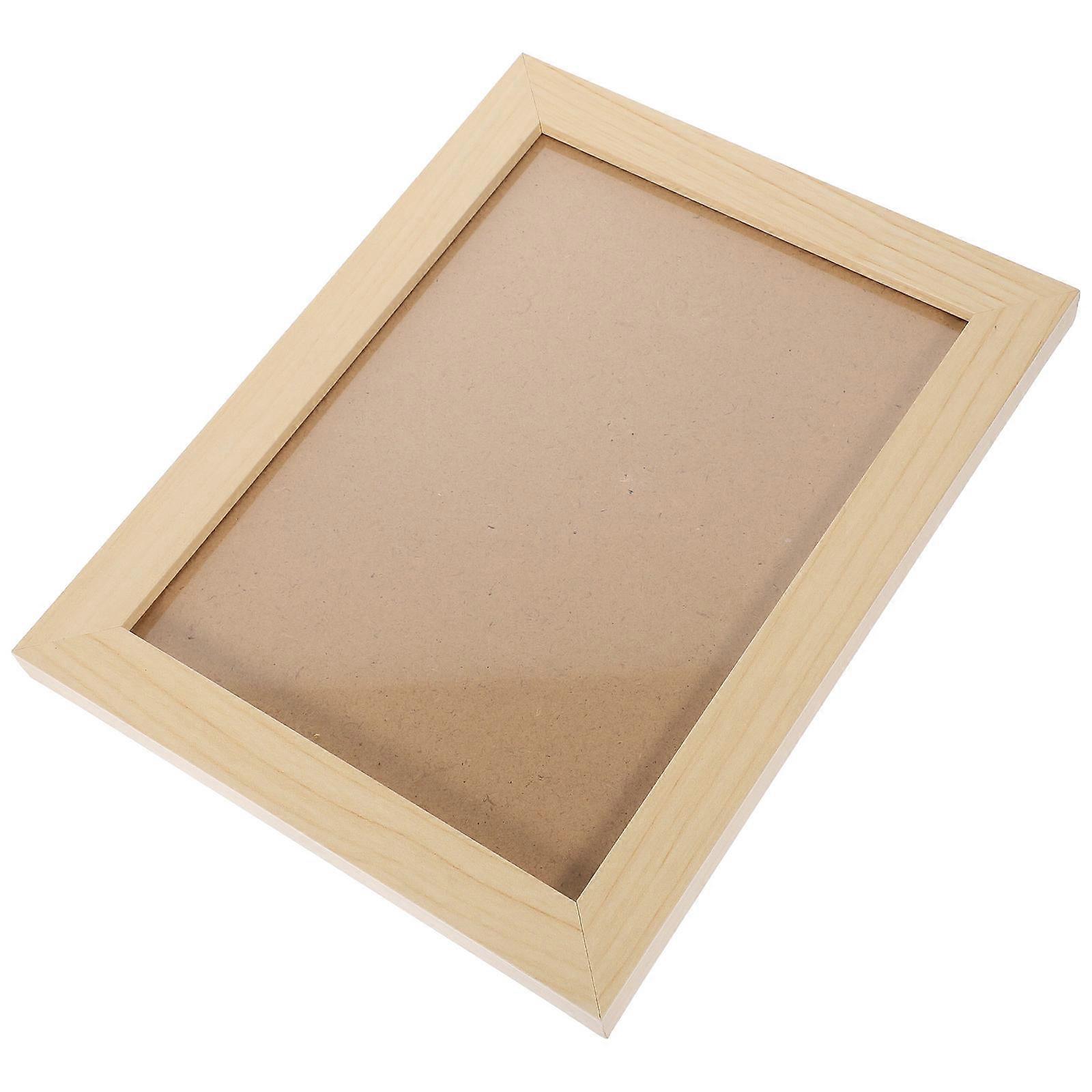 Picture Frame Wood Photo Frame with Adjustable Back Support 2Pcs