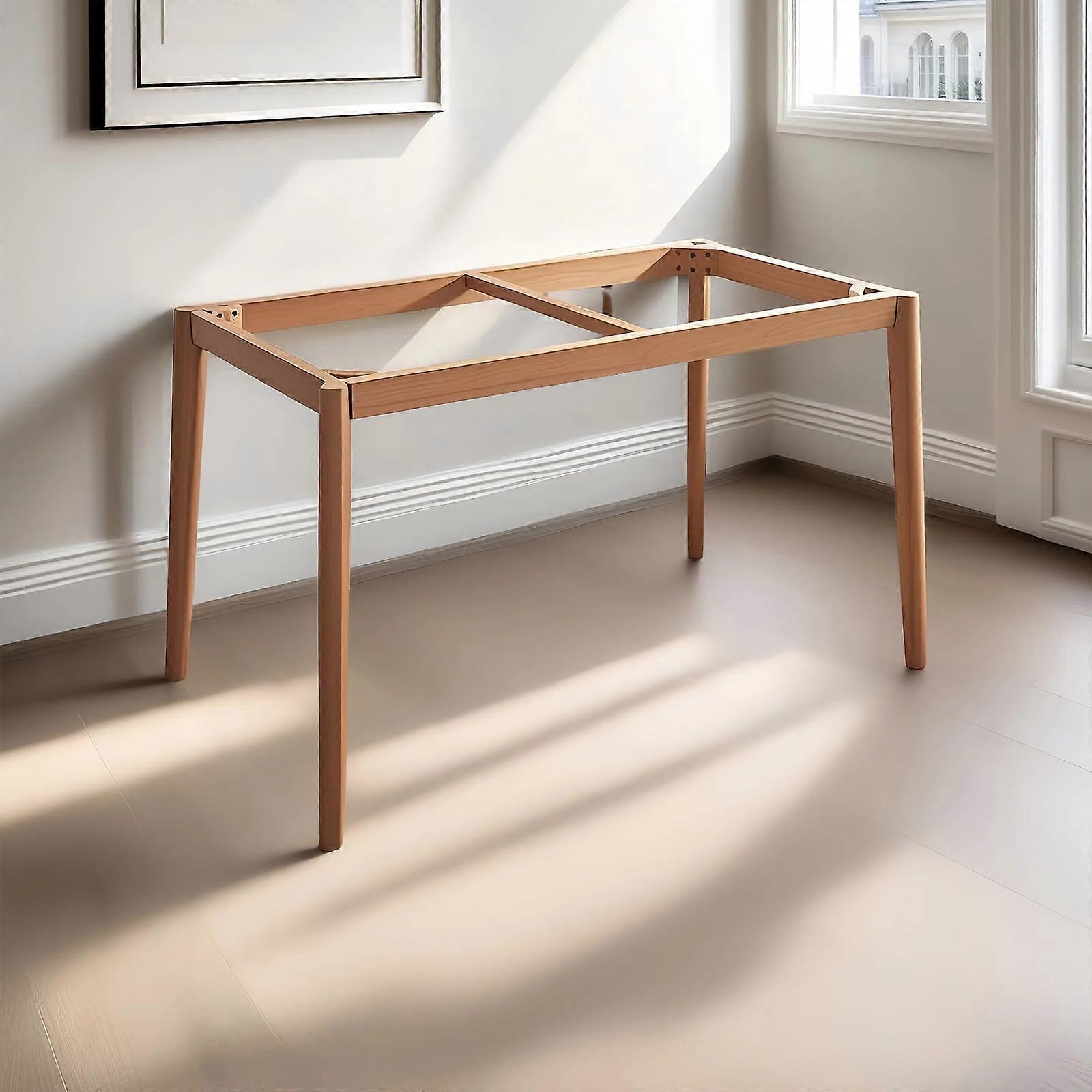 29 Inch Heavy Duty Solid Beech Wood Table Legs Rectangular Frame for Dining and Living Room