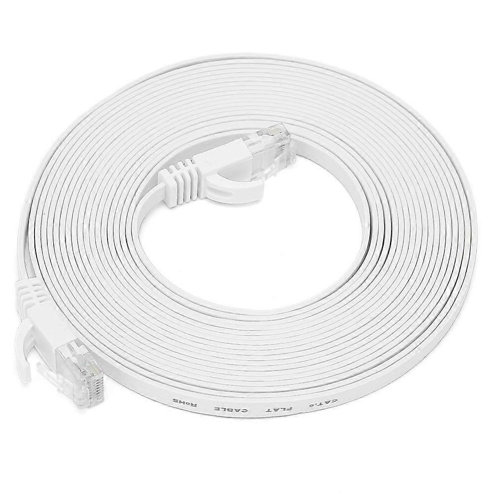 White CAT6 Network Cable Flat Copper Wire Gigabit Network Cable Ethernet Cable  Network Supplies
