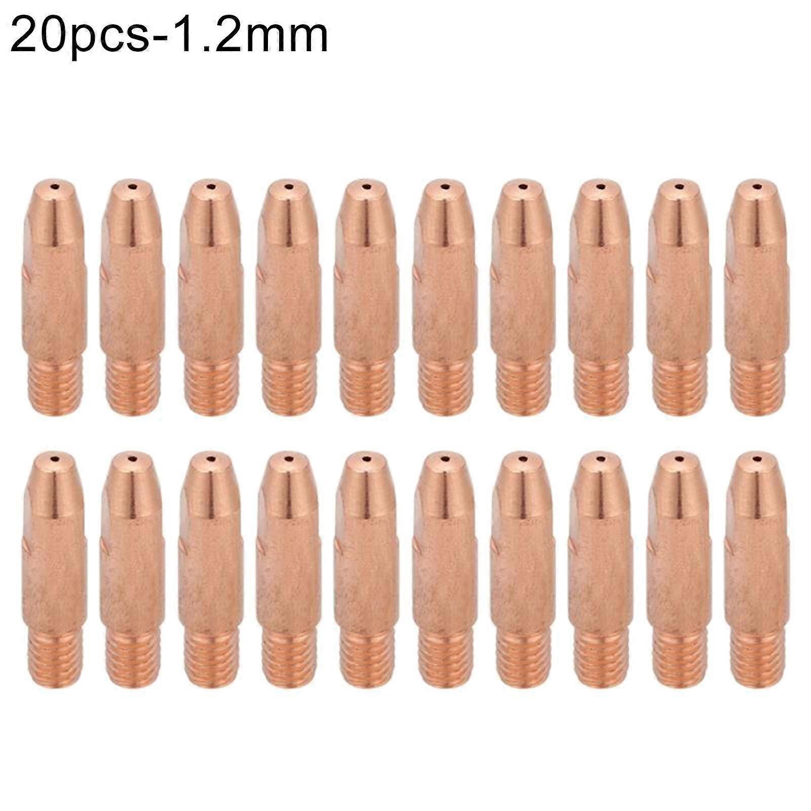 20pcs 24kd 0.8/1/1.2mm Copper Contact Tips Welding Nozzles Machine Accessory