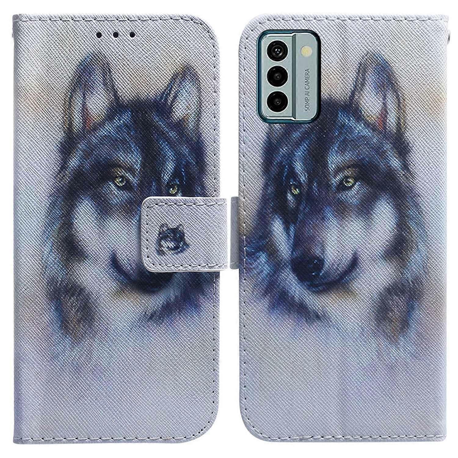 For Nokia G22 Pattern Printing Phone Case PU Leather Wallet Stand Shockproof Cover Shell